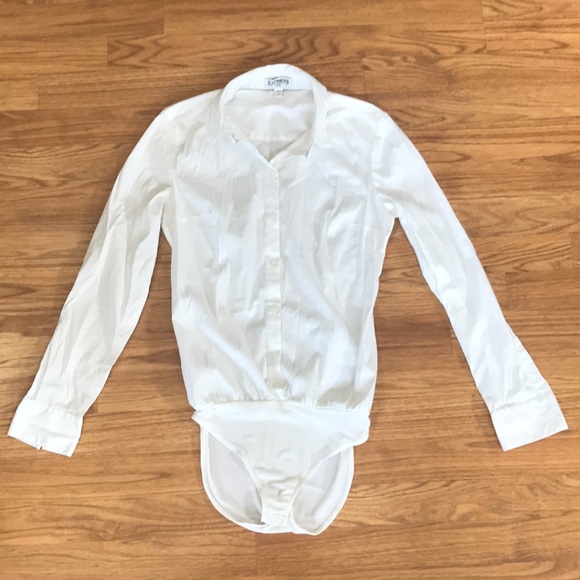 Express Button Up Shirt Bodysuit Size 